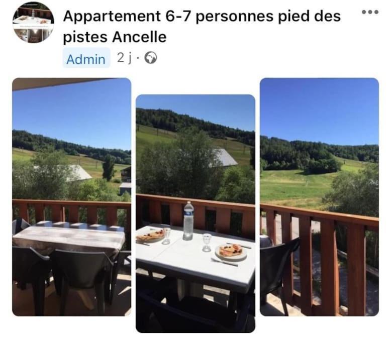 Appart très ensoleillé 7 pers au pied des pistes Ancelle Extérieur photo